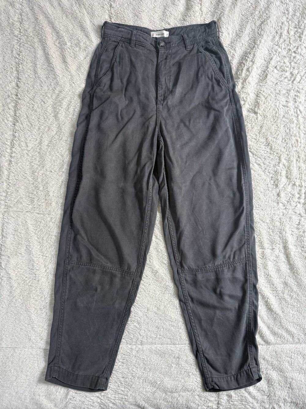 Everlane The Tencel Relaxed Chino Pant Tapered Butter Soft Size 2 Iron Gray